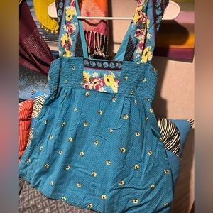 Free People Hippie Boho Wide Strap Tank 10